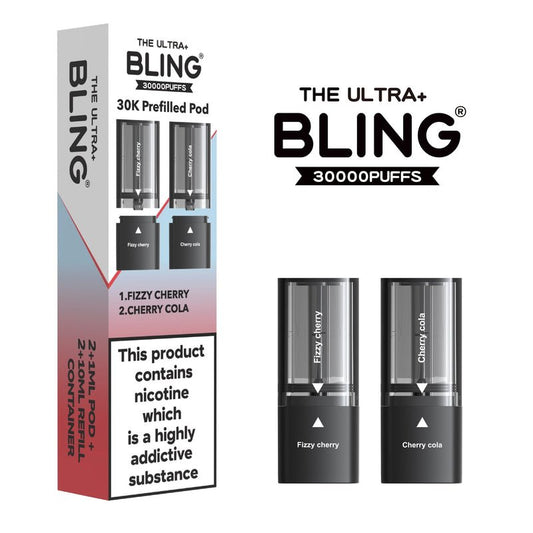 Shop The Bling Ultra Plus 30k Vape Pods - Fizzy Cherry/Cherry Cola