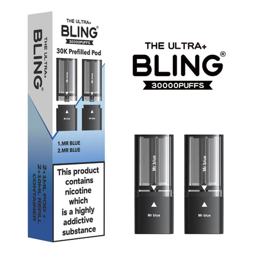 Shop The Bling Ultra Plus 30k Vape Pods - Mr Blue