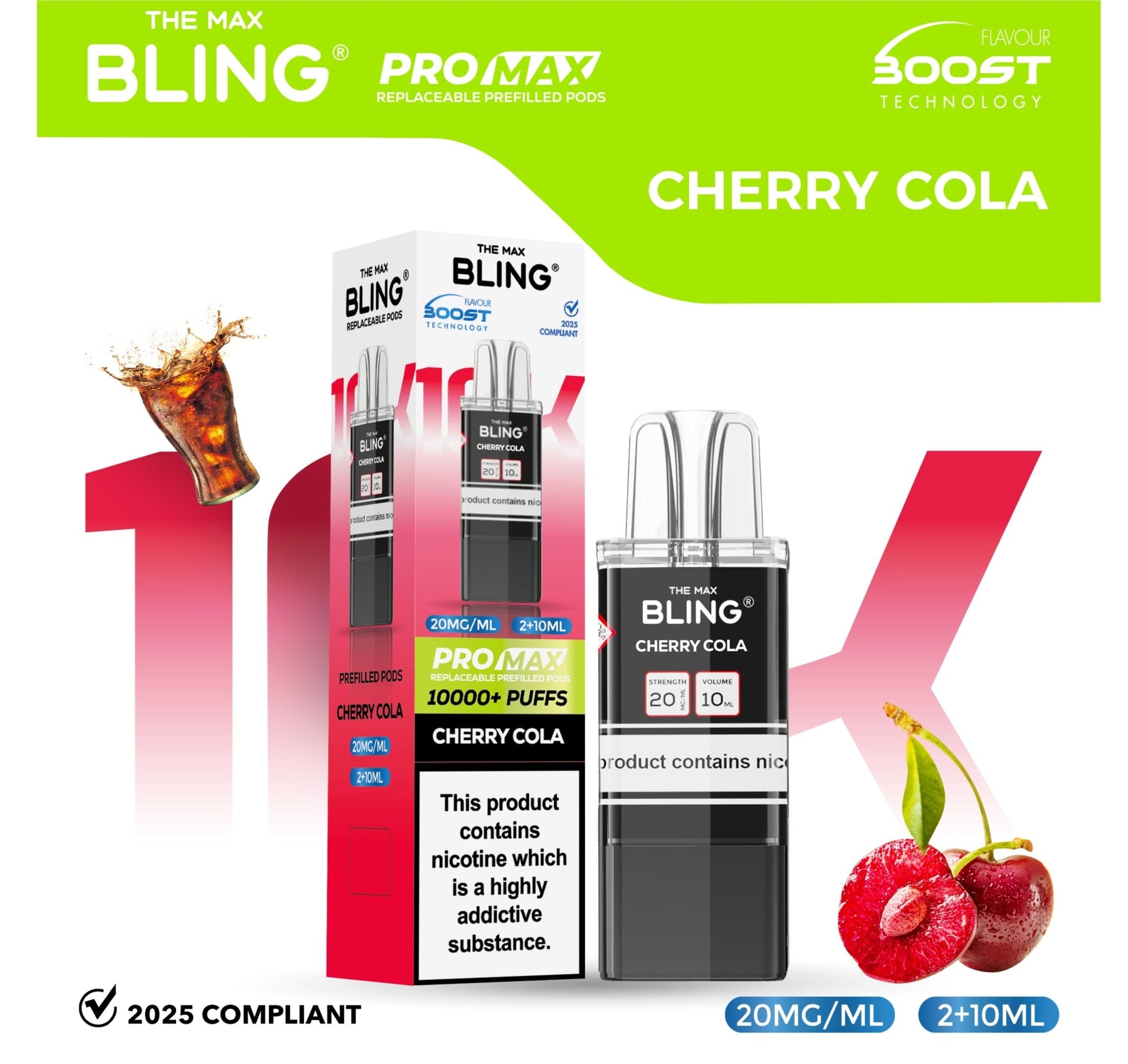 Shop The Crystal Bling Max 10000 Pods - Cherry Cola