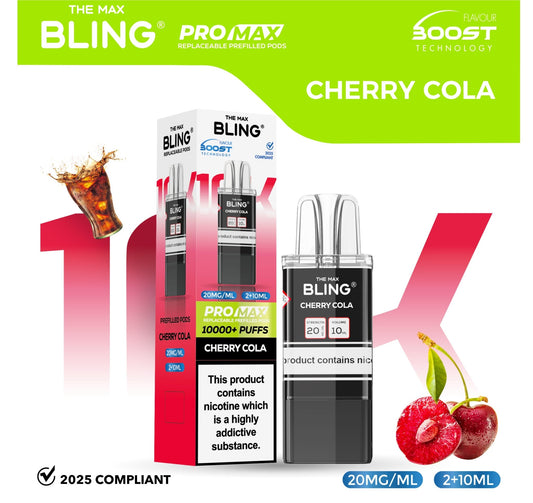 Shop The Crystal Bling Max 10000 Pods - Cherry Cola
