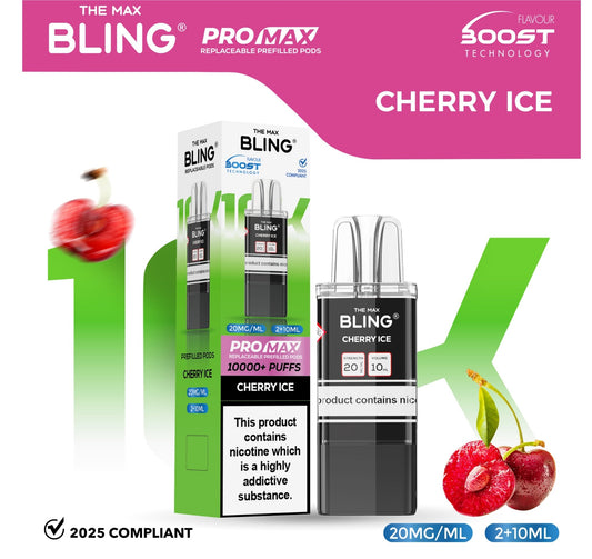 Shop The Crystal Bling Max 10000 Pods - Cherry Ice