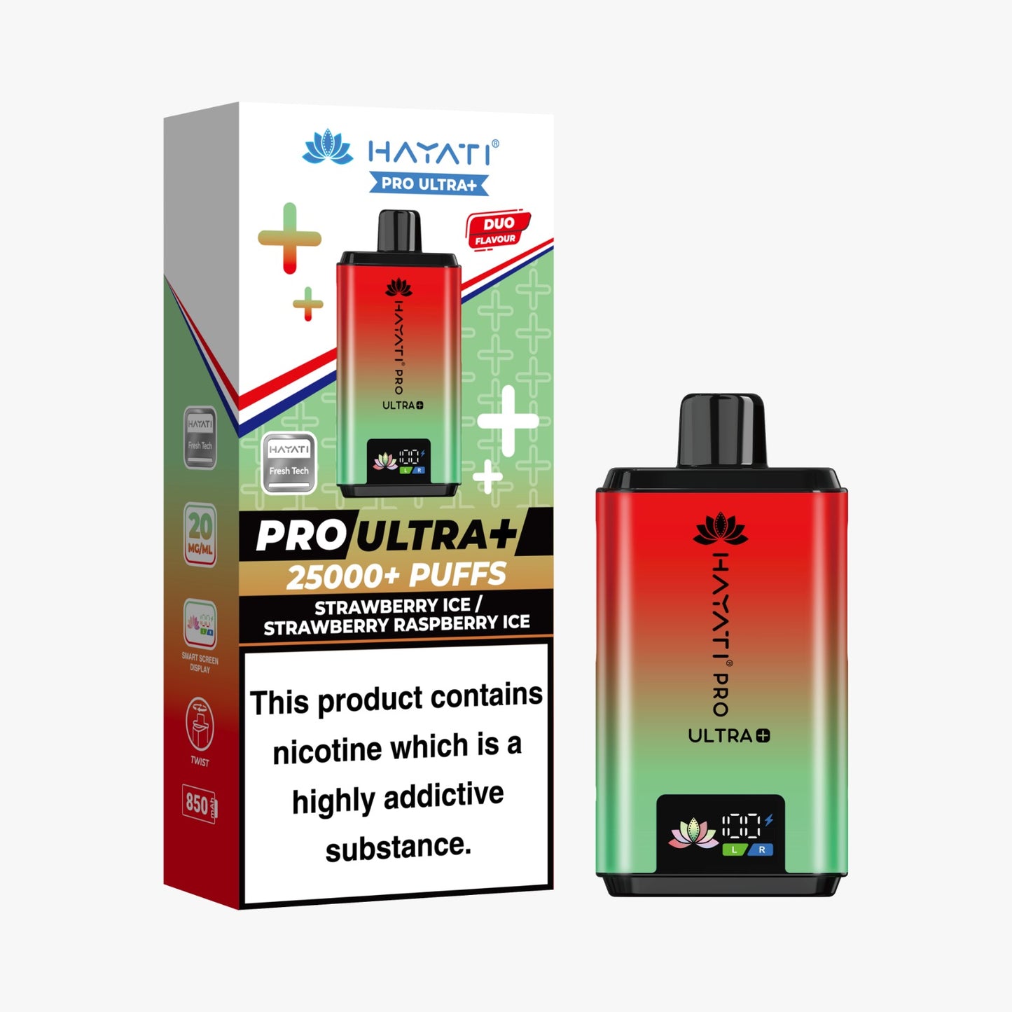 Hayati Pro Ultra Plus 25k Kit - Strawberry Ice/Strawberry Raspberry Ice
